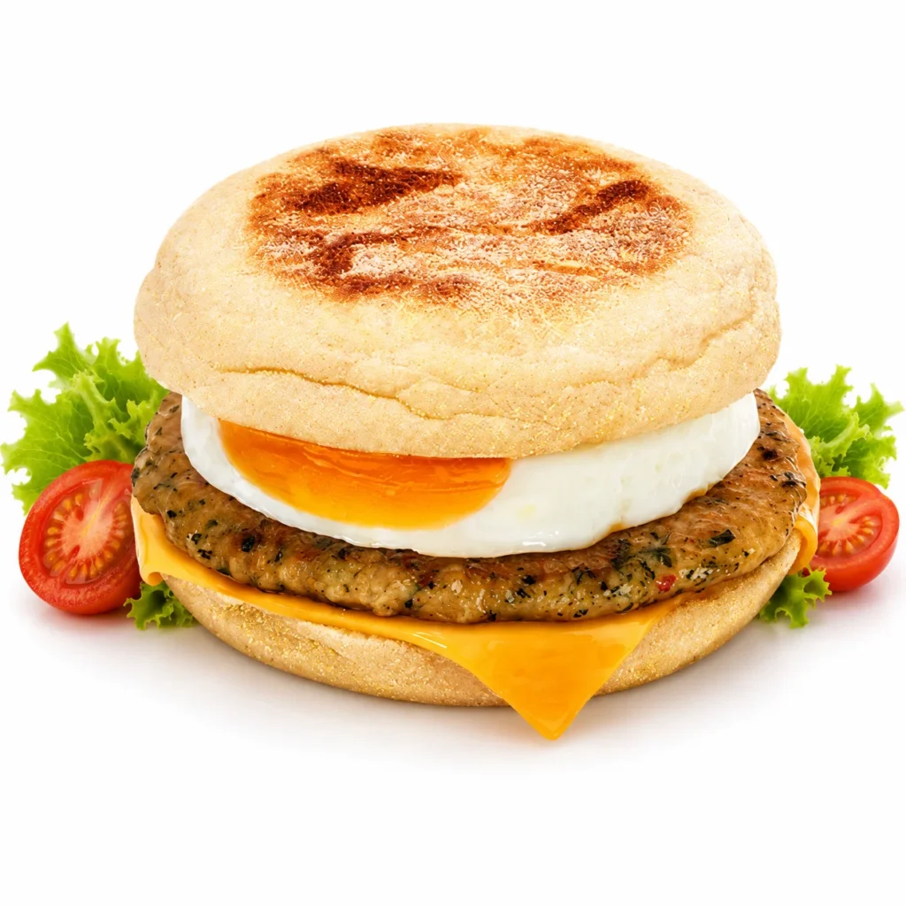 HOME 8 Chicken Patty, Egg & Cheese Muffin
