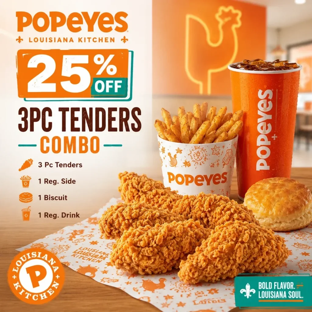 HOME 3 25% Off 3Pc Tenders Combo