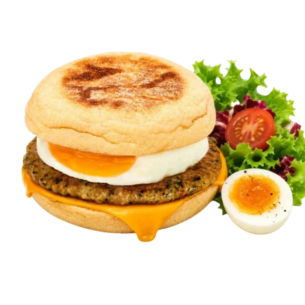 Popeyes Breakfast Menu UK Chicken Patty Egg and Cheese Muffin