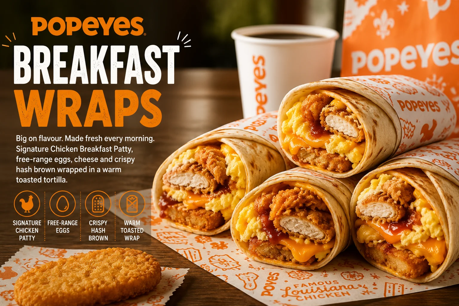 Popeyes Breakfast Wraps