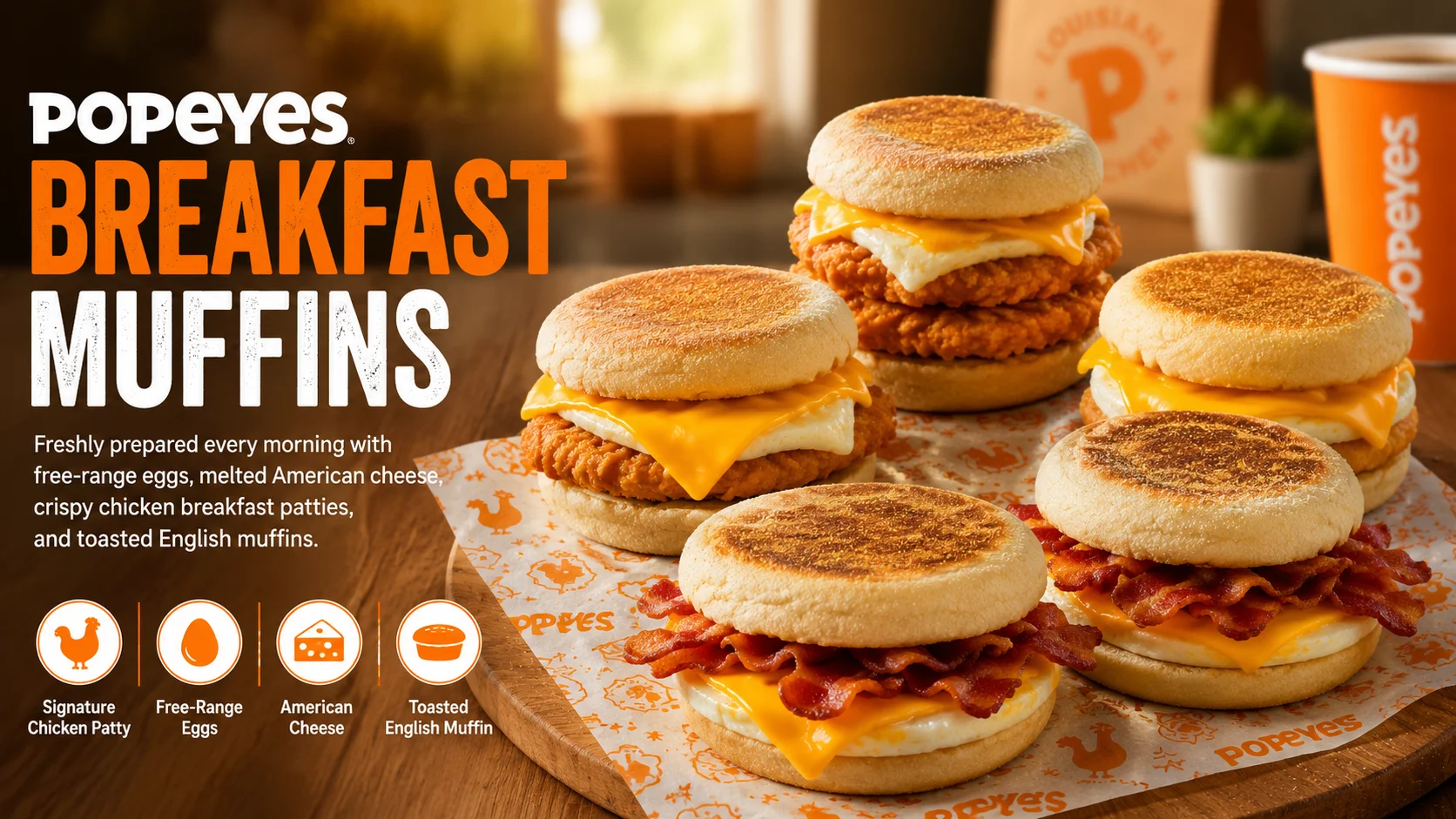 popeyes breakfast muffins 